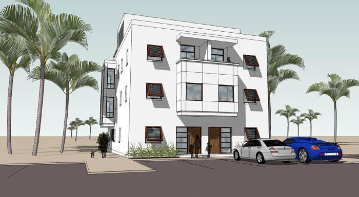 The buildings provide the transition from public to private, chaotic to calm.